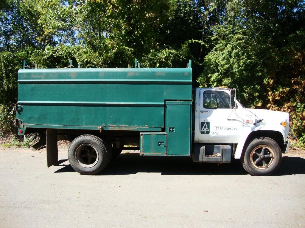 1988 GMC 7000 Dump Body Chip Box Truck