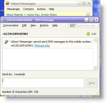 Box SMS Yahoo Messenger Chat