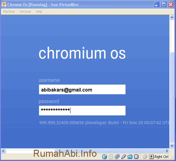 Login OS Chrome