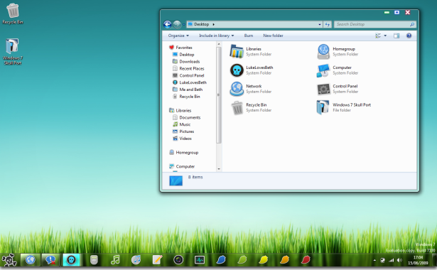 Theme 
Windows 7 Rumput Hijau