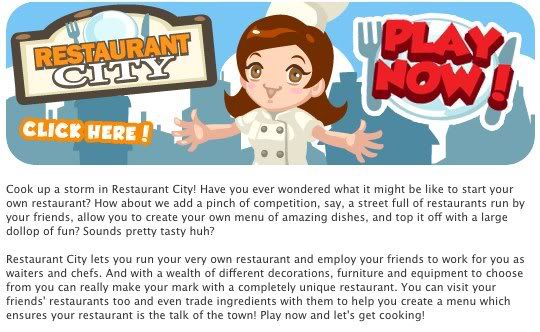 Game Restaurant City