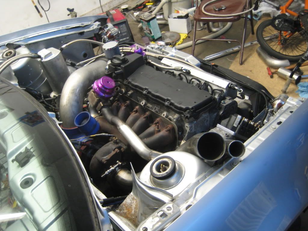 GT35R Kinetic turbo manifold and Tial 40mm wastegate for 12V VR6