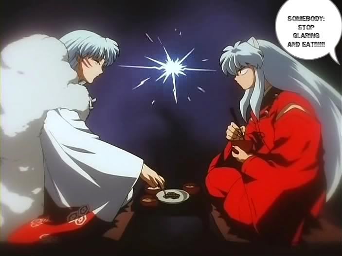 Sesshomaru And Inuyasha Eating While Glaring Photo by TomboyNinjagirl ...