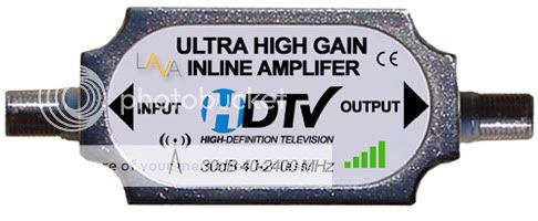 INLINE AMPLIFIER TV CABLE SATELLITE SIGNAL BOOSTER HDTV  